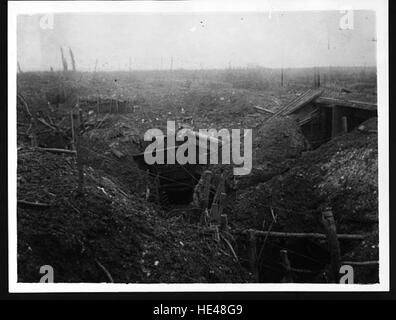 Deutsche Frontlinie Graben vor Gommecourt erfasst Stockfoto