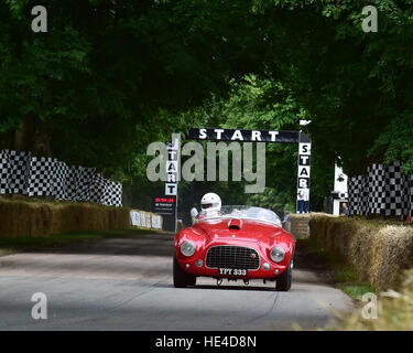 Sally Mason-Styrron, Ferrari 166 MM Barchetta, Classic Endurance Racers, Goodwood Festival of Speed, 2016. Autos, Autos, Unterhaltung, Festival Stockfoto