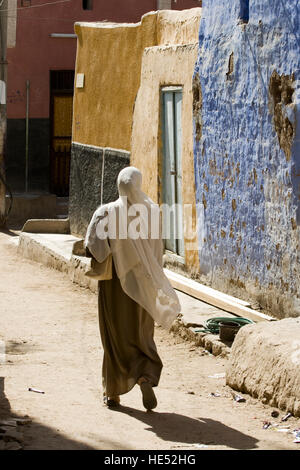 Streetlife in der nubischen Dorf Koti, Insel Elephantine, Assuan oder Assuan, Nil Senke, Ägypten, Afrika Stockfoto