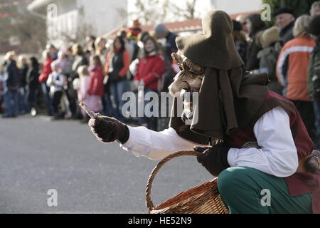 Schwäbisch-alemannischen Fasnacht, gefeiert in Süddeutschland, der Schweiz und Westösterreich vor der Fastenzeit, Ratzenried Stockfoto