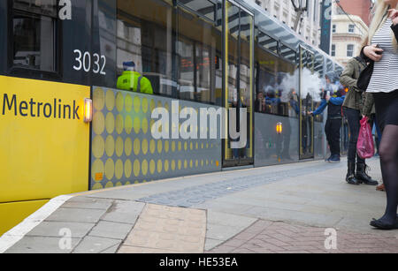 3032 Metrolink Piccadilly Station, Manchester, UK Stockfoto