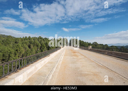 Straße im Tal der gefallenen, Madrid, Spanien. Stockfoto