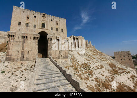 Aleppo Zitadelle Eingang Stockfoto