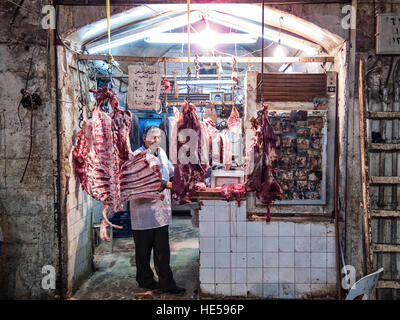 belebten Souk Markt Einkaufsstraße in alte Stadt von Aleppo-Syrien Stockfoto