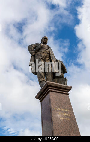 Statue von Jean-Baptiste Trystram 1821-1906 auf 2523 Rond-Point Guillain, 59140 Dunkerque, Frankreich, Stockfoto