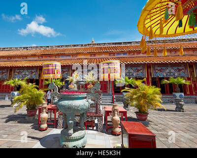 Die Mieu Tempel. Kaiserstadt (Zitadelle), Hue, Vietnam. Stockfoto