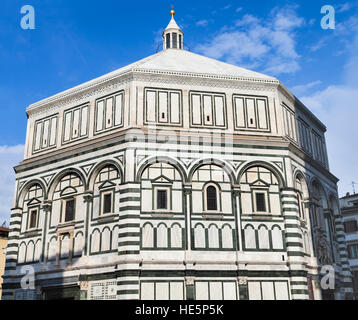 Reisen Sie nach Italien - Florenz Baptisterium (Battistero di San Giovanni, Baptisterium des Heiligen Johannes) in Florenz Zentrum Stockfoto