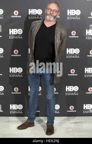 Madrid, Spanien. 15. Dezember 2016. Photocall mit Liam Cunningham bei HBO Espana Präsentation im Urso Hotel in Madrid. 15.12.2016 | Nutzung weltweit © Dpa/Alamy Live-Nachrichten Stockfoto