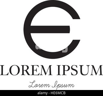 E-Logo Concept Design, EPS 8 unterstützt. Stock Vektor