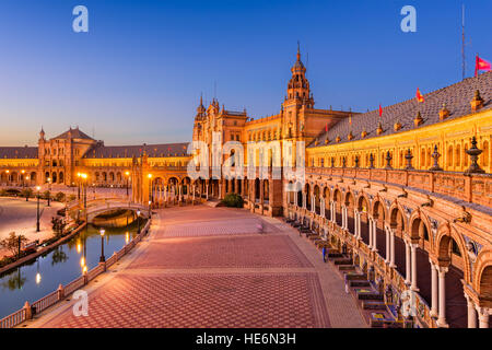 Sevilla, Spanien am spanischen Platz. Stockfoto