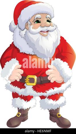 Santa Claus auf einem weißen Hintergrund Stock Vektor