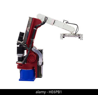 Roboterarm, Isolated On White Stockfoto
