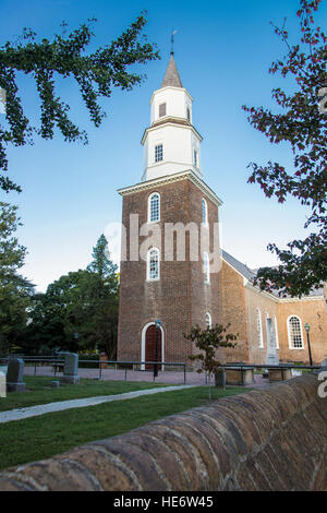 Bruton Gemeinde-Kirche in Colonial Williamsburg Stockfoto