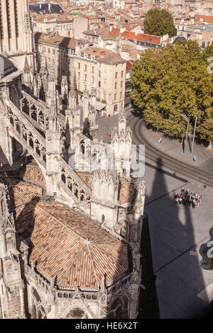 Bordeaux-Cathedral (Cathedrale Saint-Andre de Bordeaux) ist eine römisch-katholische Kathedrale. Es ist der Sitz von Erzbischof von Bordeaux-Bazas, befindet sich in Stockfoto