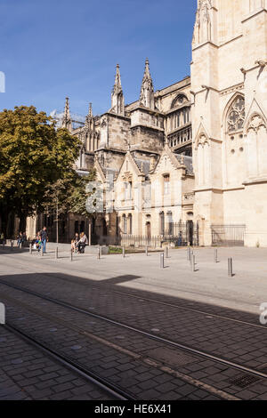 Bordeaux-Cathedral (Cathedrale Saint-Andre de Bordeaux) ist eine römisch-katholische Kathedrale. Es ist der Sitz von Erzbischof von Bordeaux-Bazas, befindet sich in Stockfoto