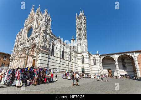 Die Kathedrale von Siena (Duomo di Siena) ist eine mittelalterliche Kirche in Siena. Italien. Stockfoto