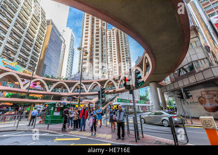 Skywalk Causeway Bay Stockfoto