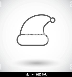 Weihnachtsmütze. Flache Vektor zugehörige Symbol für Web und mobile Anwendungen. Es kann als - Logo, Symbol, Piktogramm, Infografik-Element verwendet werden. Vektor Interessenvertreter Stock Vektor