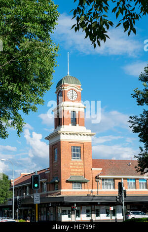 Die rote Ziegel Colonial gegenseitige Lebensversicherung in Albury, Australien. Stockfoto