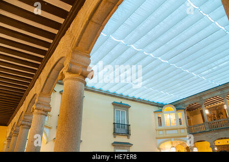 Hof. Königspalast, El Pardo, Madrid, Spanien. Stockfoto