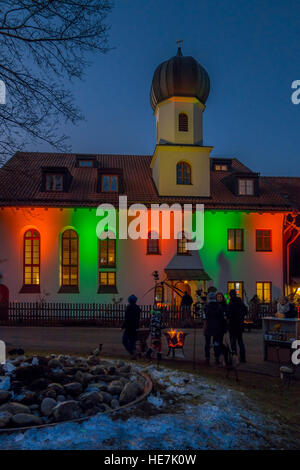 Weihnachtsmarkt auf Gut Dietlhofen, Peter Maffay Stiftung, Bayern, Deutschland Stockfoto