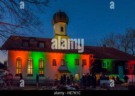 Weihnachtsmarkt auf Gut Dietlhofen, Peter Maffay Stiftung, Bayern, Deutschland Stockfoto