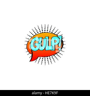 bunte Comic-Sound-Effekte im Pop-Art-Stil, Blase Rede Stock Vektor