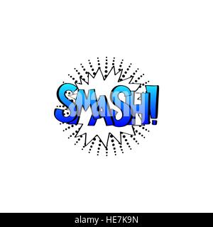 bunte Comic-Sound-Effekte im Pop-Art-Stil, Blase Rede Stock Vektor