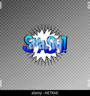 bunte Comic-Sound-Effekte im Pop-Art-Stil, Blase Rede Stock Vektor