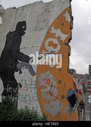 Sandy Row, Unionisten Gemeinde, Belfast, Nordirland, Vereinigtes Königreich - für Gott Stockfoto