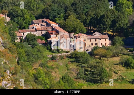 Navacelles Im Süden Frankreichs - Dorf Navacelles, Herault Südfrankreich Stockfoto