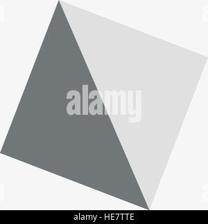 Abstrakte geometrische Komposition auf hellem Hintergrund hell und dunkel grau Stockfoto