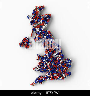 Brexit Unsicherheit, zukünftige und Wirtschaft, 3d Rendering-Hintergrund Stockfoto