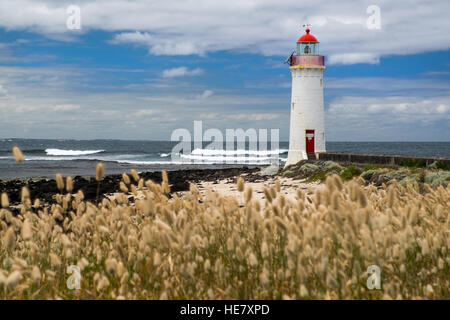 Leuchtturm auf Griffiths Island, Port Fairy, Victoria, Australien Stockfoto