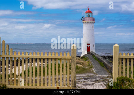 Leuchtturm auf Griffiths Island, Port Fairy, Victoria, Australien Stockfoto