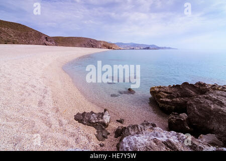 Los Muertos Strand in Cabo de Gata-Nijar Natural Park Stockfoto