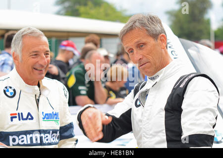 Riccardo Patrese und Roberto Ravaglia am Goodwood Festival 2016 der Geschwindigkeit Stockfoto