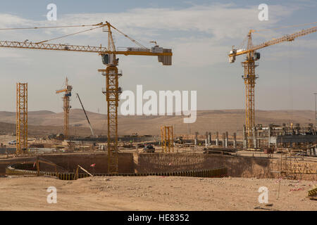 Bau der As Samra Kläranlage in Zarqa, Jordanien. Stockfoto