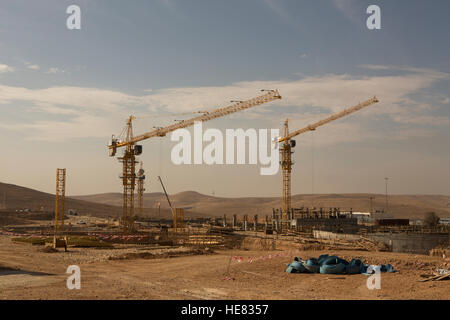 Bau der As Samra Kläranlage in Zarqa, Jordanien. Stockfoto