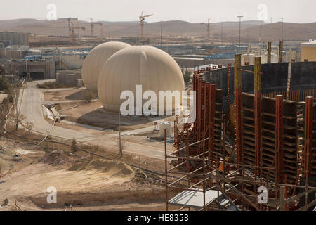 Bau der As Samra Kläranlage in Zarqa, Jordanien. Stockfoto