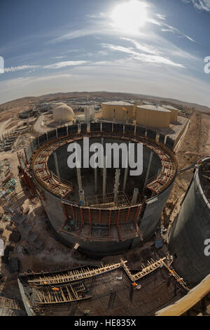 Bau der As Samra Kläranlage in Zarqa, Jordanien. Stockfoto