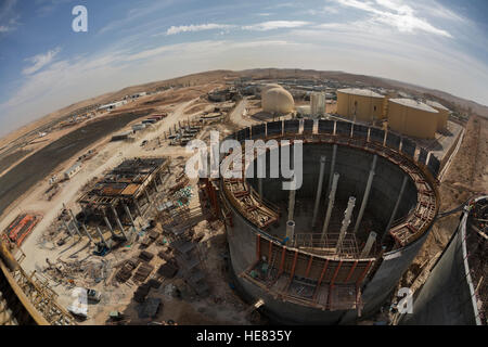 Bau der As Samra Kläranlage in Zarqa, Jordanien. Stockfoto