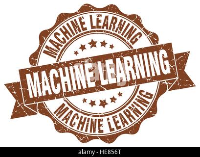 Machine Learning Stempel. Melden Sie sich. Dichtung Stock Vektor