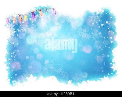 Weihnachtskarte mit Neonlicht. EPS 10 Stock Vektor