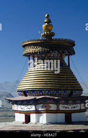 Gyantse: Pelkor Chöde - Kloster; Gyantse Kumbum (ein Chörten), Tibet, China Stockfoto