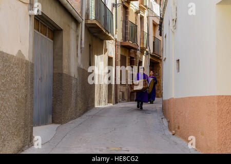 Feier der Karwoche in Calanda, Spanien Stockfoto