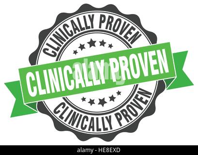 klinisch erprobte Stempel. Melden Sie sich. Dichtung Stock Vektor