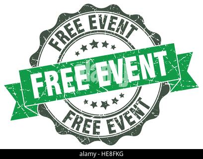 kostenlose Veranstaltung Stempel. Melden Sie sich. Dichtung Stock Vektor