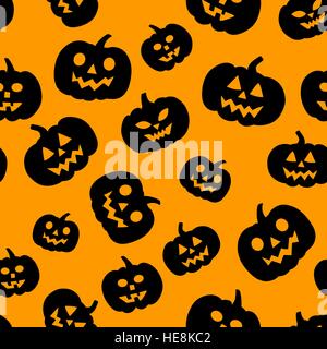 Vektor Musterdesign mit traditionellen geschnitzten Kürbisse. Perfekten Hintergrund für Ihre Halloween-Design. Stock Vektor