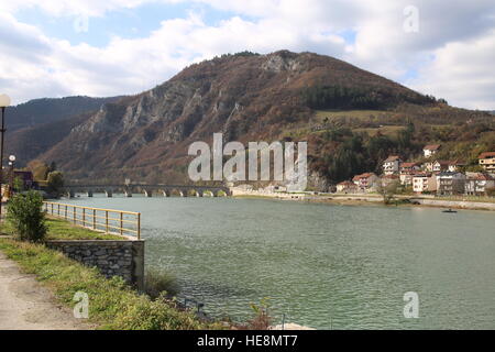 Andricgrad, Emir Kusturica steinerne Stadt in Visegrad, Republika Srpska, Bosnien und Herzegowina Stockfoto